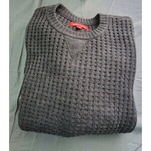 Jack Threads Waffle Knit Crew Neck Wool Blend Sweater Mens Size XL Charcoal Gray